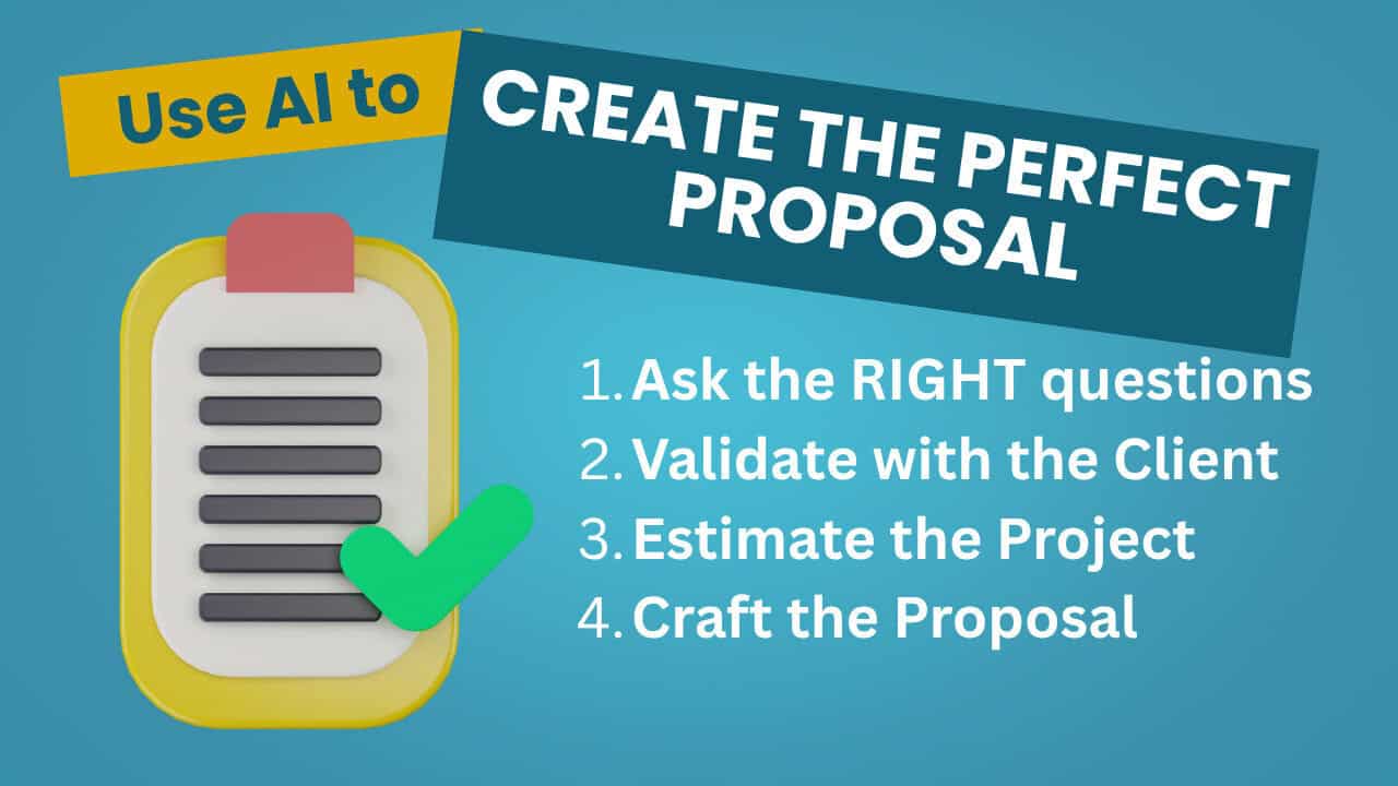 Title slide for using AI for writing perfect project proposals